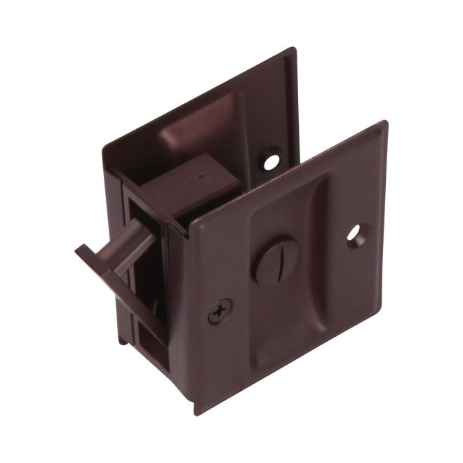 Pamex PF1D10 Privacy Square Style Sliding Door Lock Venetian Bronze Finish