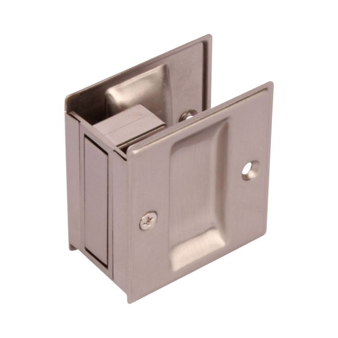 Pamex PF1P30 Passage Square Style Sliding Door Lock Satin Nickel Finish