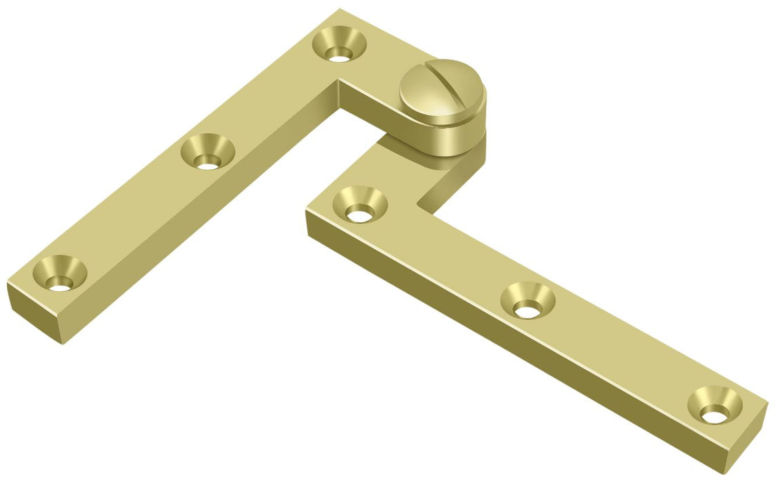 Deltana PH60U3 4-3/8" x 5/8" x 1-7/8" Hinge; Bright Brass Finish