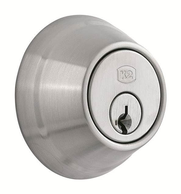 Dormakaba Commercial Hardware QDB280-626 Deadbolt - Single Cylinder C Keyway KD with 2-3/4" Backset and Square Deadbolt Strike Satin Chrome Finish