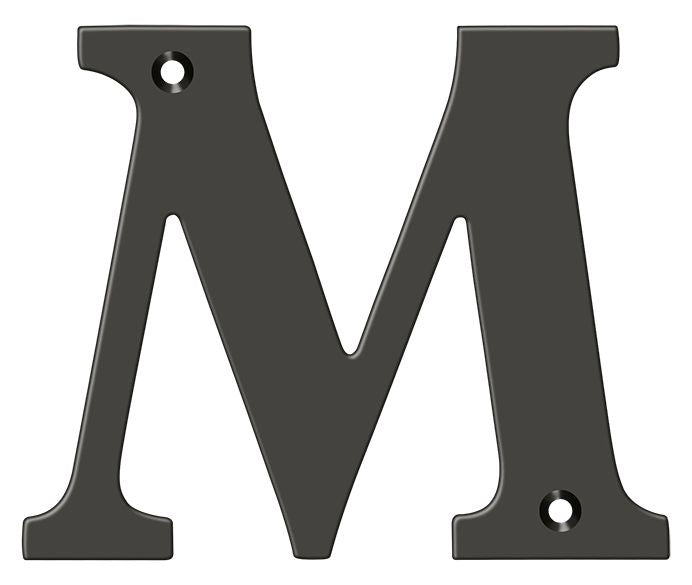 Deltana RL4M-10B 4" Residential Letter M; Oil Rubbed Bronze Finish