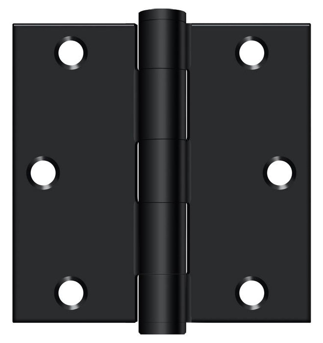 Deltana S35HD1B 3-1/2" x 3-1/2" Square Hinge; Heavy Duty; Flat Black Finish