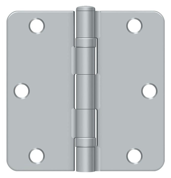 Deltana S35R4BB26D 3-1/2" x 3-1/2" x 1/4" Radius Hinge; Ball Bearing; Satin Chrome Finish