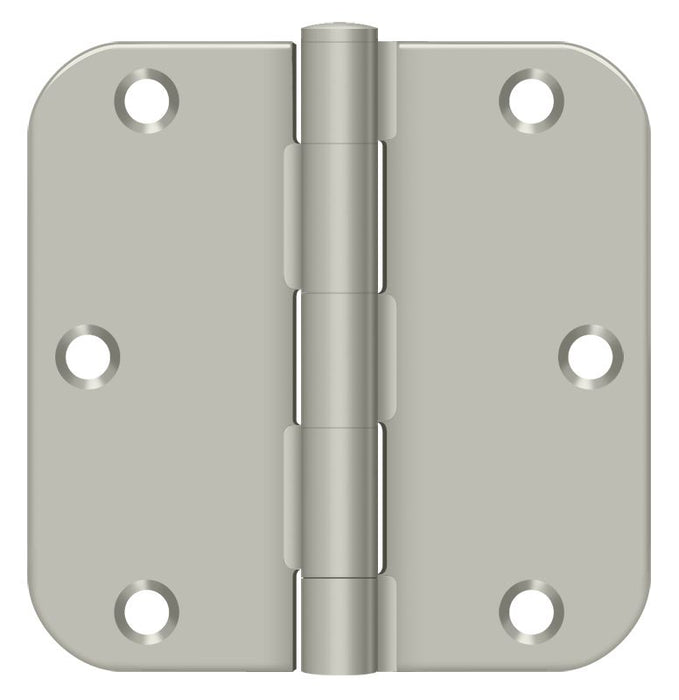 Deltana S35R515 3-1/2" x 3-1/2" x 5/8" Radius Hinge; Residential Thickness; Satin Nickel Finish