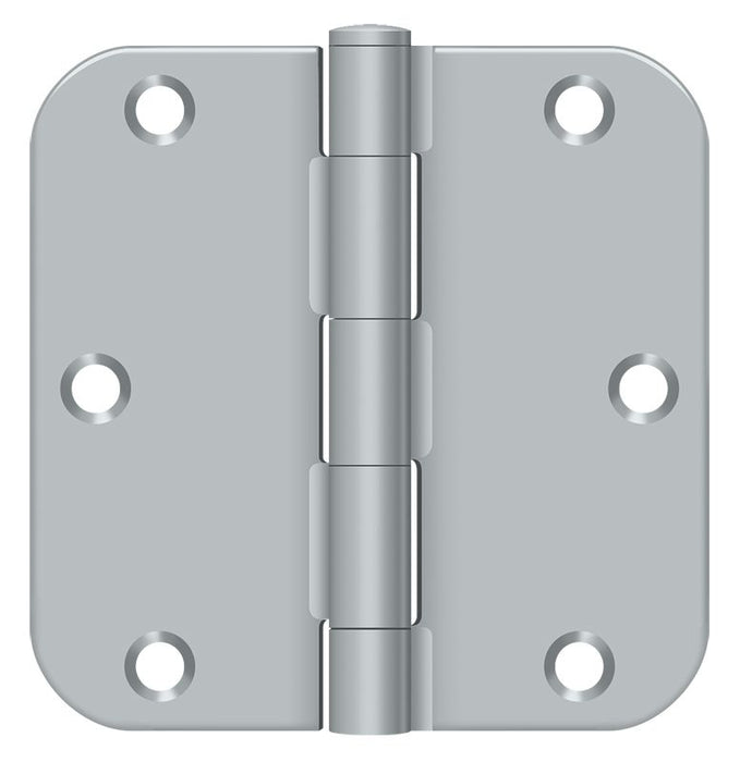 Deltana S35R526D 3-1/2" x 3-1/2" x 5/8" Radius Hinge; Residential Thickness; Satin Chrome Finish