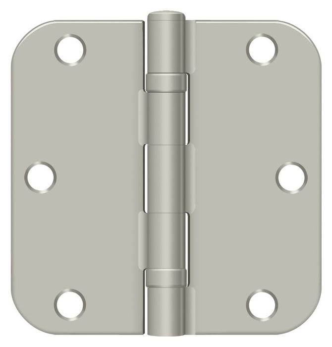 Deltana S35R5BB15 3-1/2" x 3-1/2" x 5/8" Radius Hinge; Ball Bearing; Satin Nickel Finish