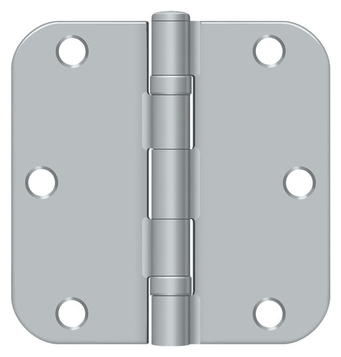 Deltana S35R5BB26D 3-1/2" x 3-1/2" x 5/8" Radius Hinge; Ball Bearing; Satin Chrome Finish