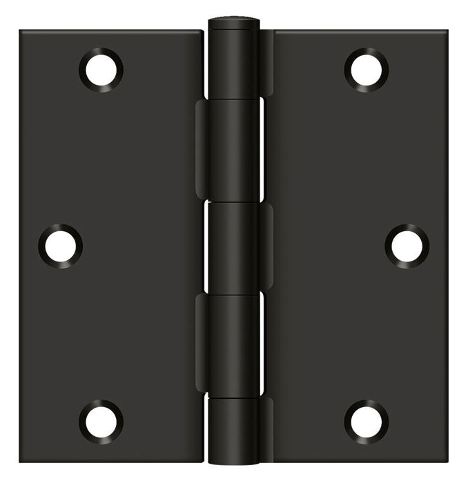 Deltana S35U10B-R 3-1/2" x 3-1/2" Square Hinge; Oil Rubbed Bronze Finish