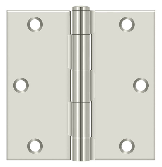 Deltana S35U14-R 3-1/2" x 3-1/2" Square Hinge; Bright Nickel Finish