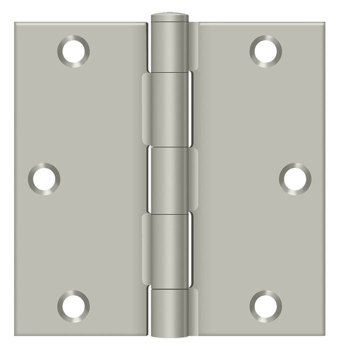 Deltana S35U15-R 3-1/2" x 3-1/2" Square Hinge; Satin Nickel Finish