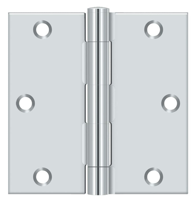 Deltana S35U26-R 3-1/2" x 3-1/2" Square Hinge; Bright Chrome Finish