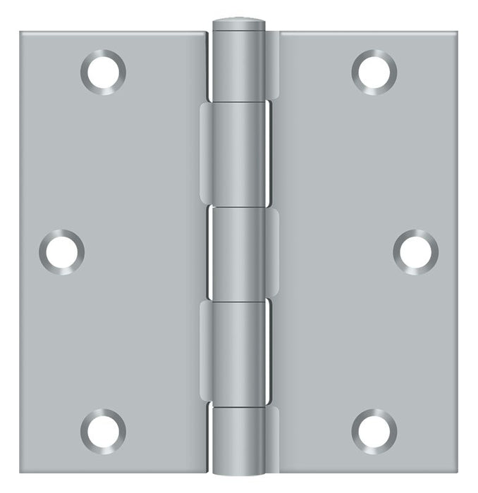 Deltana S35U26D-R 3-1/2" x 3-1/2" Square Hinge; Satin Chrome Finish