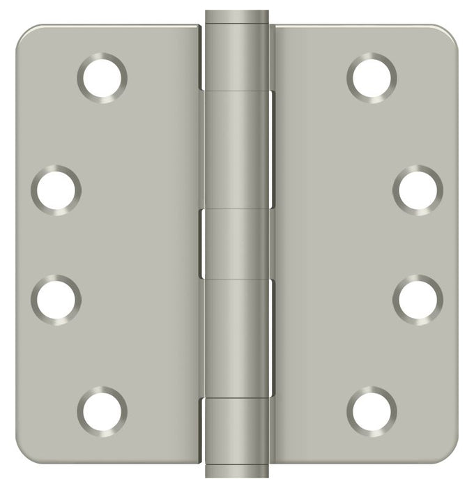 Deltana S44R4HD15 4" x 4" x 1/4" Radius Hinge; Heavy Duty; Satin Nickel Finish