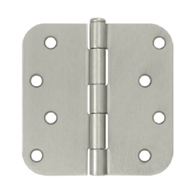 Deltana S44R515 4" x 4" x 5/8" Radius Hinge; Satin Nickel Finish