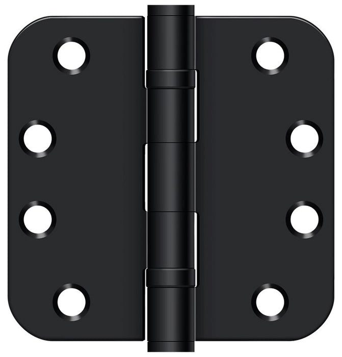 Deltana S44R5HDB1B 4" x 4" x 5/8" Radius Hinge; Heavy Duty; Ball Bearings; Flat Black Finish