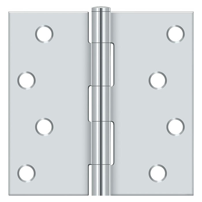 Deltana S44U26-R 4" x 4" Square Hinge; Bright Chrome Finish