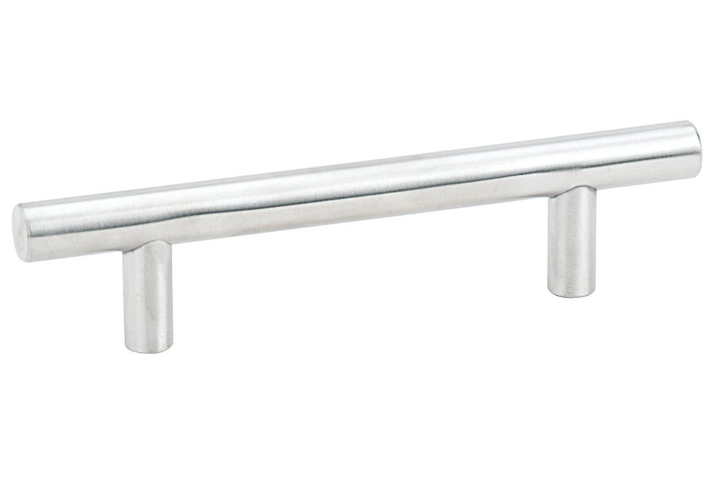 Emtek S62007SS Bar Cabinet Pull with 8" Center To Center Brushed Stainless Steel Finish