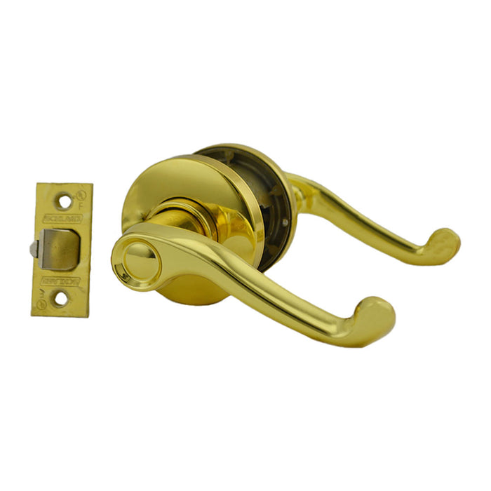 Schlage Commercial S80PFLA605RH Right Hand S Series Storeroom C Keyway Flair with 16-203 Latch 10-001 Strike Bright Brass Finish