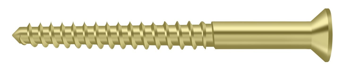 Deltana SCWB1225U3 Wood Screw; SB; #12 x 2-1/2"; Bright Brass Finish