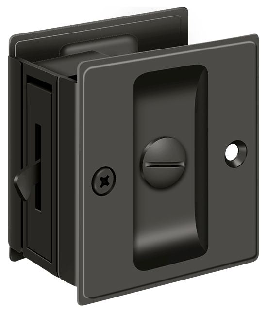 Deltana SDL25U10B Pocket Lock; 2-1/2" x 2-3/4" Privacy; Oil Rubbed Bronze Finish