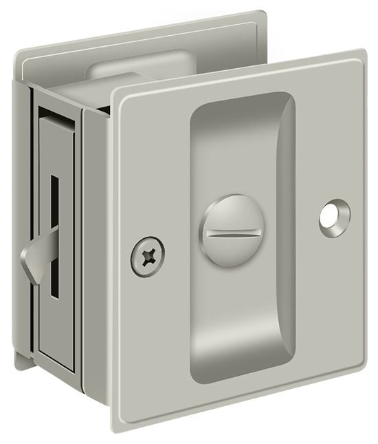 Deltana SDL25U15 Pocket Lock; 2-1/2" x 2-3/4" Privacy; Satin Nickel Finish