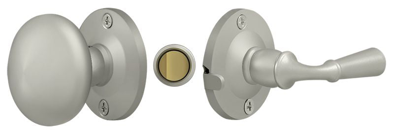 Deltana SDL980U15 Storm Door Latch; Round; Tubular Lock; Satin Nickel Finish