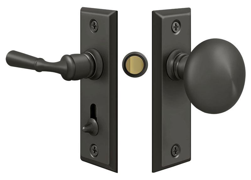 Deltana SDLS480U10B Storm Door Latch; Rectangular; Tubular Lock; Oil Rubbed Bronze Finish