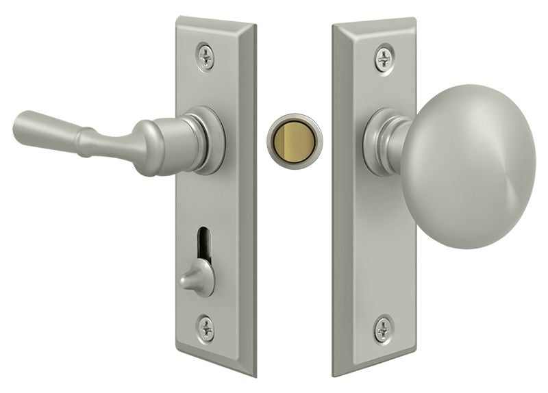 Deltana SDLS480U15 Storm Door Latch; Rectangular; Tubular Lock; Satin Nickel Finish