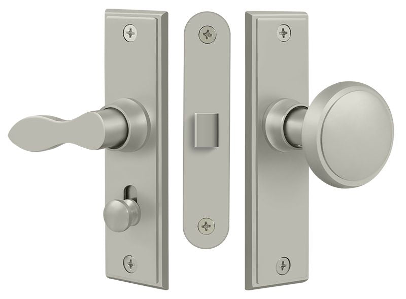 Deltana SDML334U15 Storm Door Latch; Square; Mortise Lock; Satin Nickel Finish