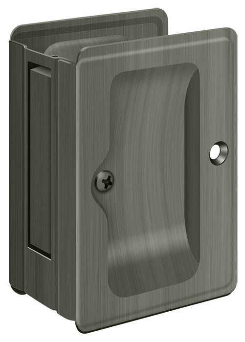 Deltana SDPA325U15A Heavy Duty Pocket Lock; Adjustable; 3-1/4" x 2 1/4" Passage; Antique Nickel Finish