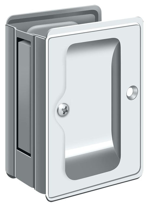 Deltana SDPA325U26 Heavy Duty Pocket Lock; Adjustable; 3-1/4" x 2 1/4" Passage; Bright Chrome Finish