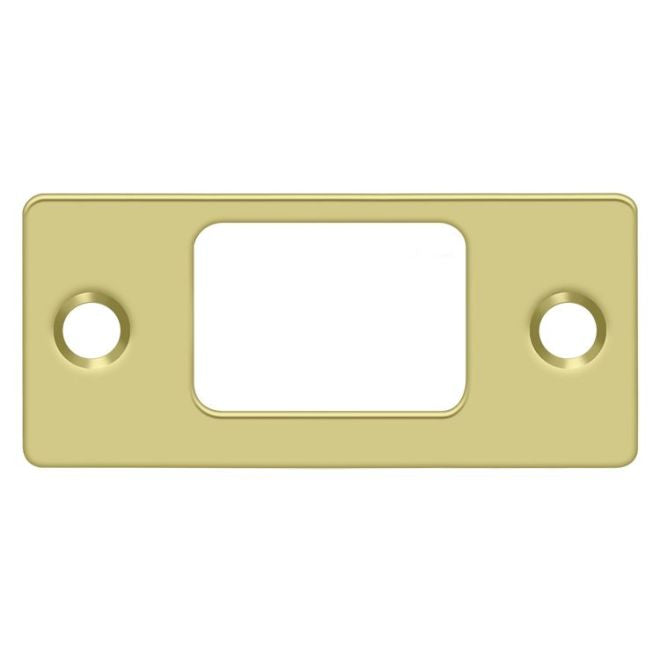 Deltana SP2753U3 Strike Plate; Deadbolt; 2-3/4" x 1-1/4"; Bright Brass Finish