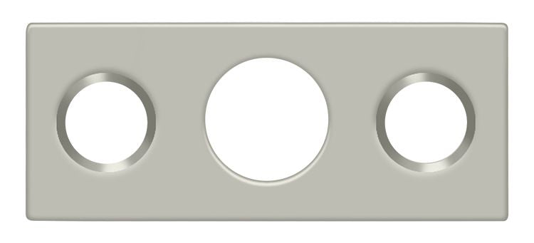 Deltana SP7FBR15 Strike Plate For 7" Flush Bolt; Satin Nickel Finish