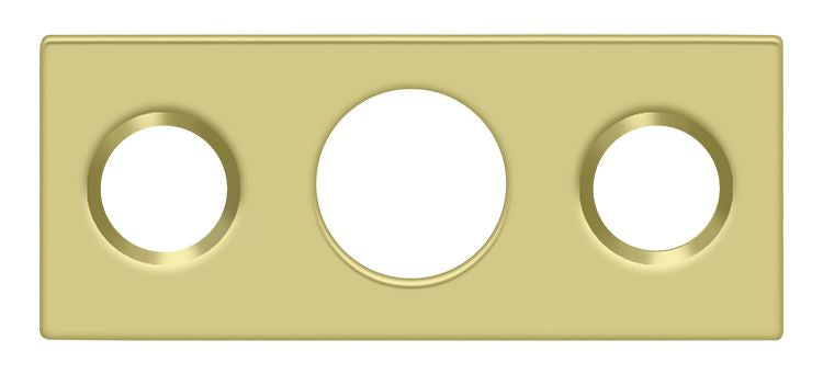 Deltana SP7FBR3 Strike Plate For 7" Flush Bolt; Bright Brass Finish