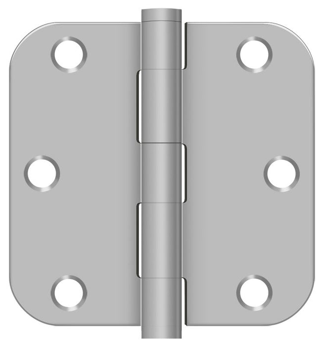 Deltana SS35R5U32D-R 3-1/2" x 3-1/2" x 5/8" Radius Hinge; Satin Stainless Steel Finish