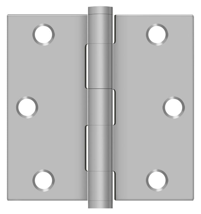 Deltana SS35U32D-R 3-1/2" x 3-1/2" Square Hinge; Residential; Satin Stainless Steel Finish