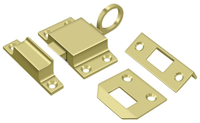 Deltana TC80U3 Transom Catch; Bright Brass Finish