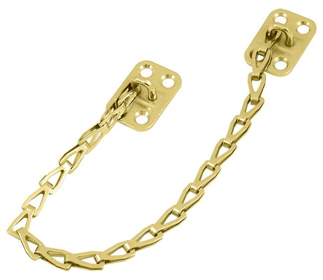 Deltana TC82U3 Transom Chain 12" Long; Bright Brass Finish