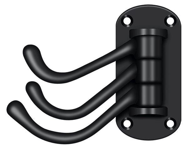 Deltana TSH40U19 Triple Swivel Hook; Heavy Duty; 4" Projection; Black Finish