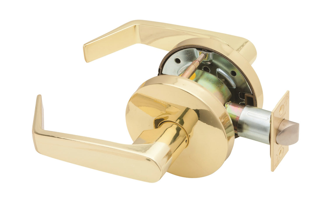 Falcon W101D605 W Series Passage Dane Lever Lock with 30206 Latch 30148 Strike Bright Brass Finish