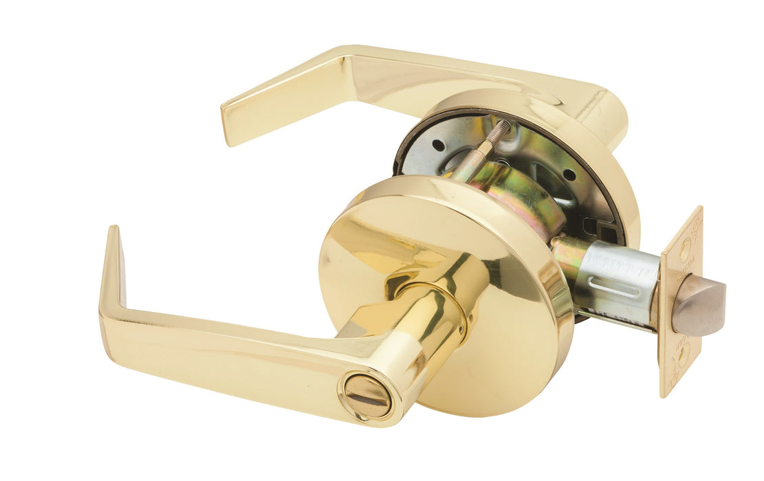 Falcon W301D605 W Series Privacy Dane Lever Lock with 30206 Latch 30148 Strike Bright Brass Finish