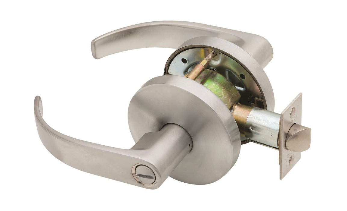 Falcon W301Q626 W Series Privacy Quantum Lever Lock with 30206 Latch 30148 Strike Satin Chrome Finish