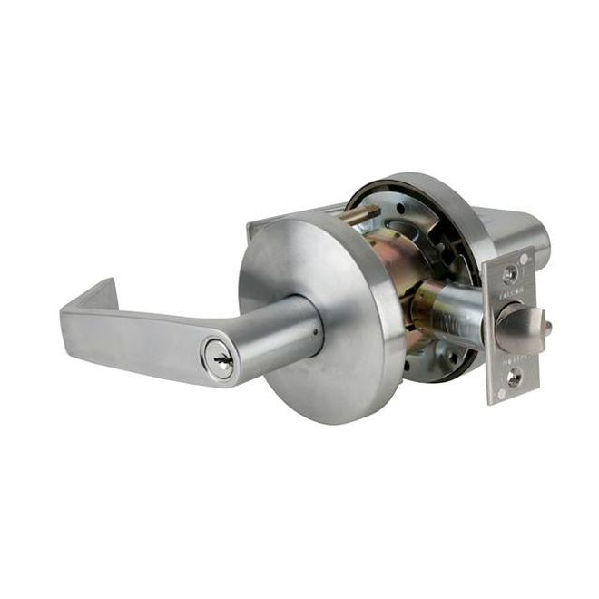 Falcon W511PD626 W Series Office Dane Lever Lock C Keyway KD with 30197 Latch 30148 Strike Satin Chrome Finish