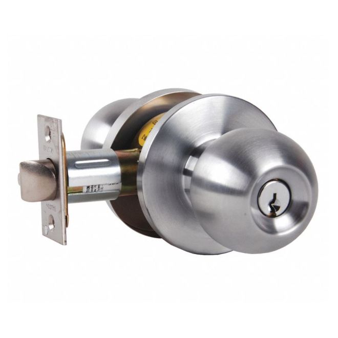 Falcon W511PH626 W Series Office Hana Knob Lock C Keyway KD with 30197 Latch 30148 Strike Satin Chrome Finish