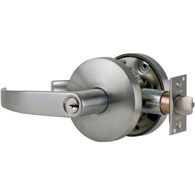 Falcon W581PQ626 W Series Storeroom Quantum Lever Lock C Keyway KD with 30197 Latch 30148 Strike Satin Chrome Finish