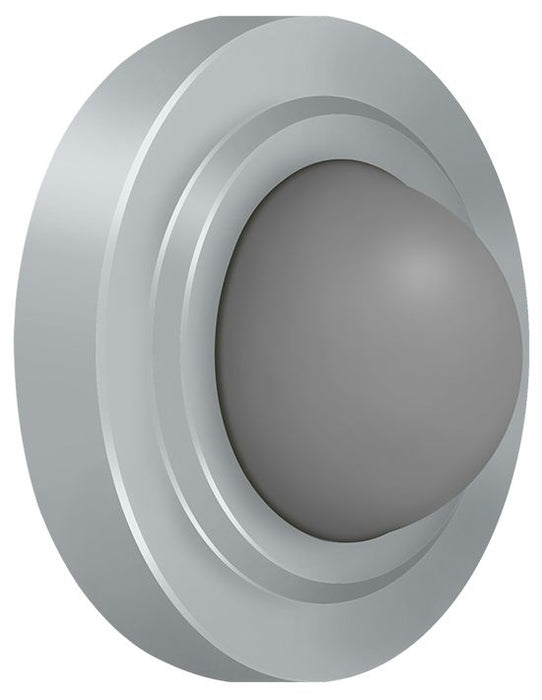 Deltana WBC238U26D Convex Flush Bumper 2-3/8" Diameter; Satin Chrome Finish