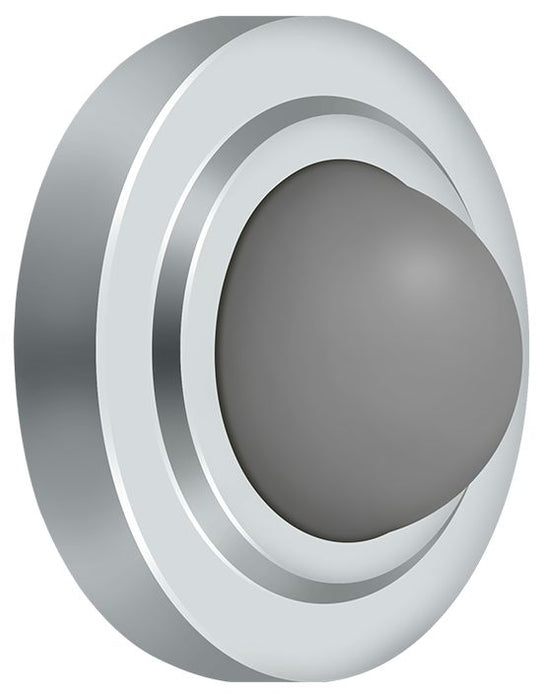 Deltana WBC238U26 Convex Flush Bumper 2-3/8" Diameter; Bright Chrome Finish