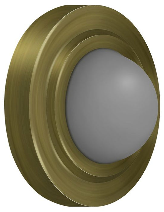 Deltana WBC238U5 Convex Flush Bumper 2-3/8" Diameter; Antique Brass Finish