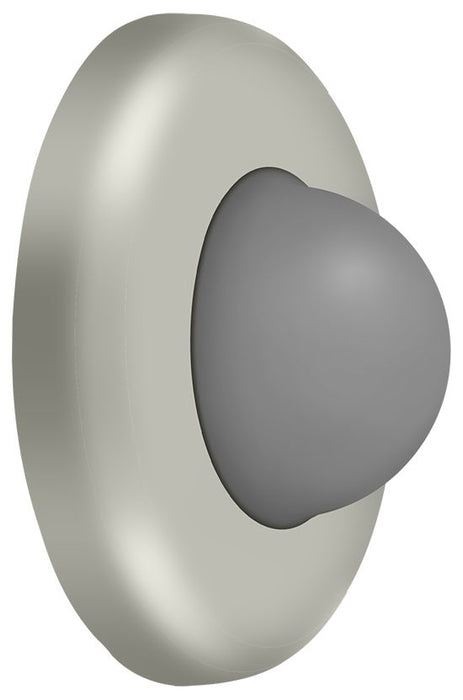 Deltana WBC250U15 Wall Mount Convex Flush Bumper; 2-1/2" Diameter; Satin Nickel Finish