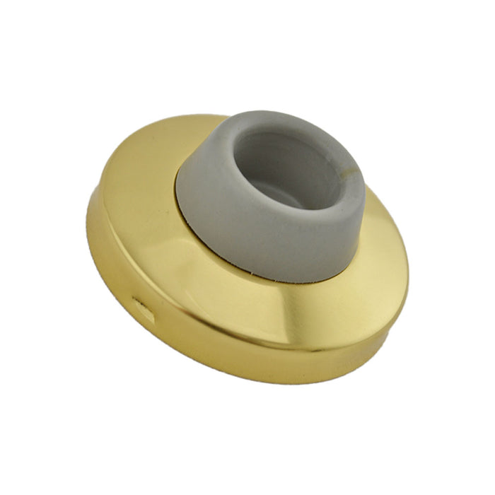 Ives Commercial WS406407CCV3 Solid Brass 2-1/2" Concave Wall Bumper Bright Brass Finish